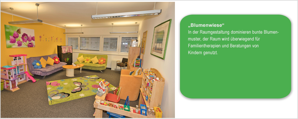Raum Blumenwiese. Kinderschutzzentrum Salzburg.